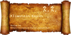 Klimstein Kevin névjegykártya