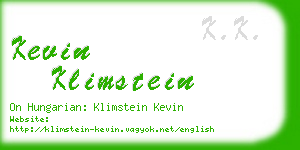 kevin klimstein business card